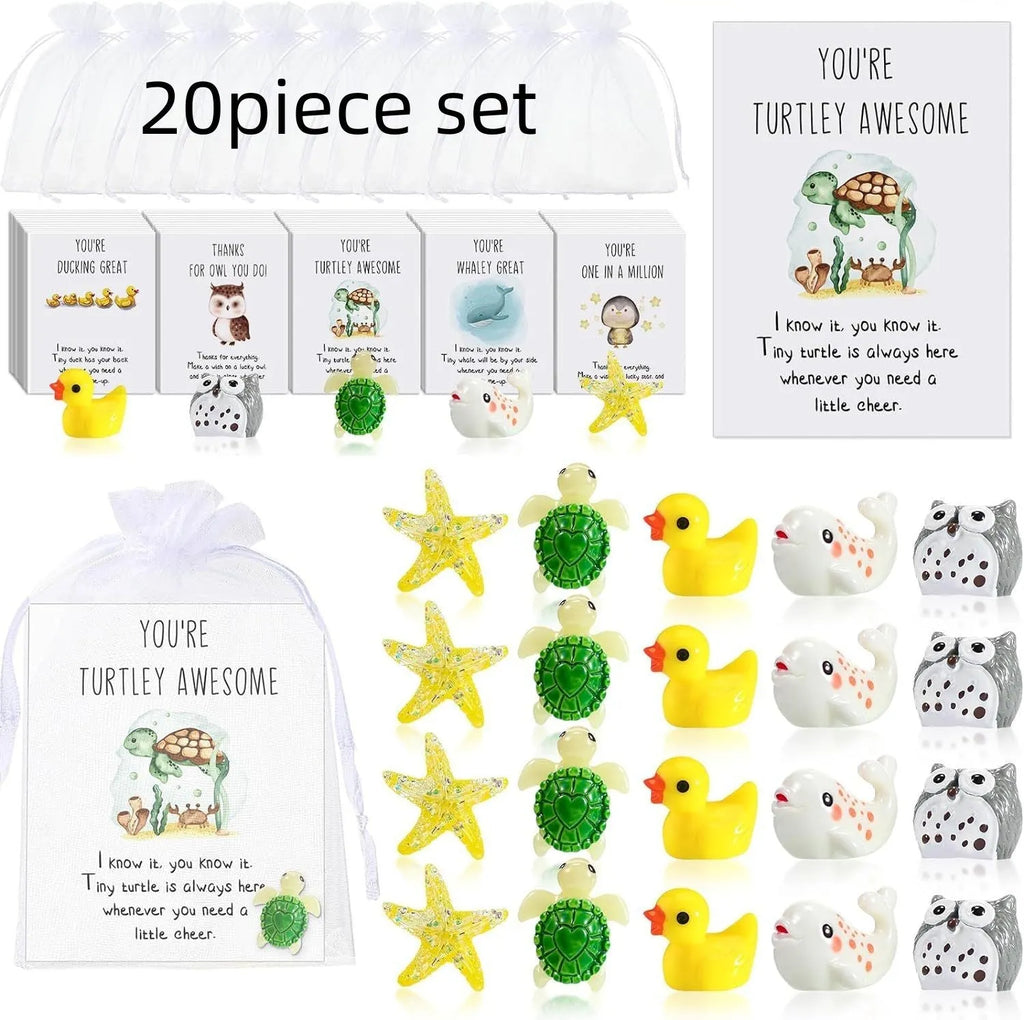 Resin pun greeting cards with office humour messages in pocket-sized format