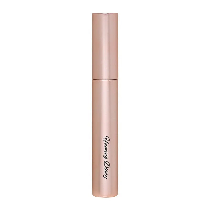 Tube of long curling long-lasting mascara shown in black and brown colour options with applicator wand.