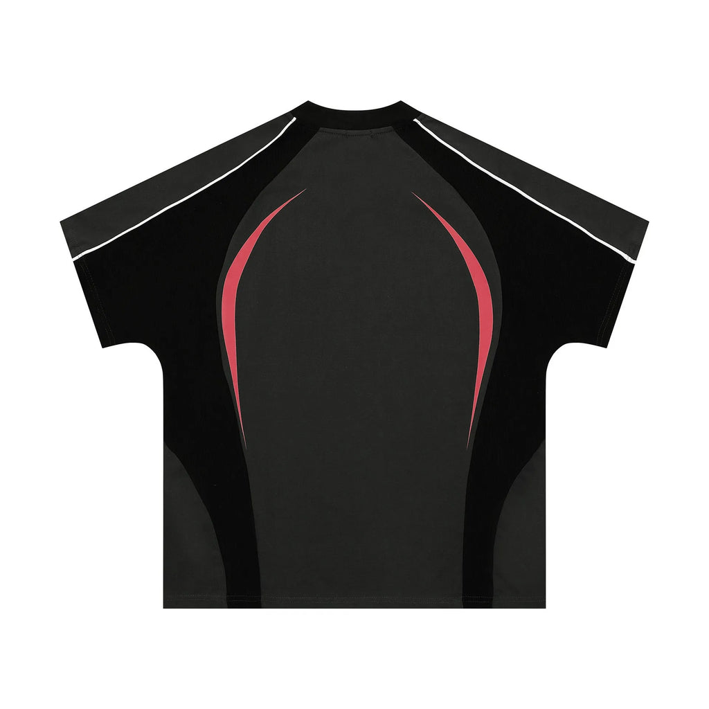 Men's loose fit t-shirt with colour matching letters printed design in short sleeve polyester fabric