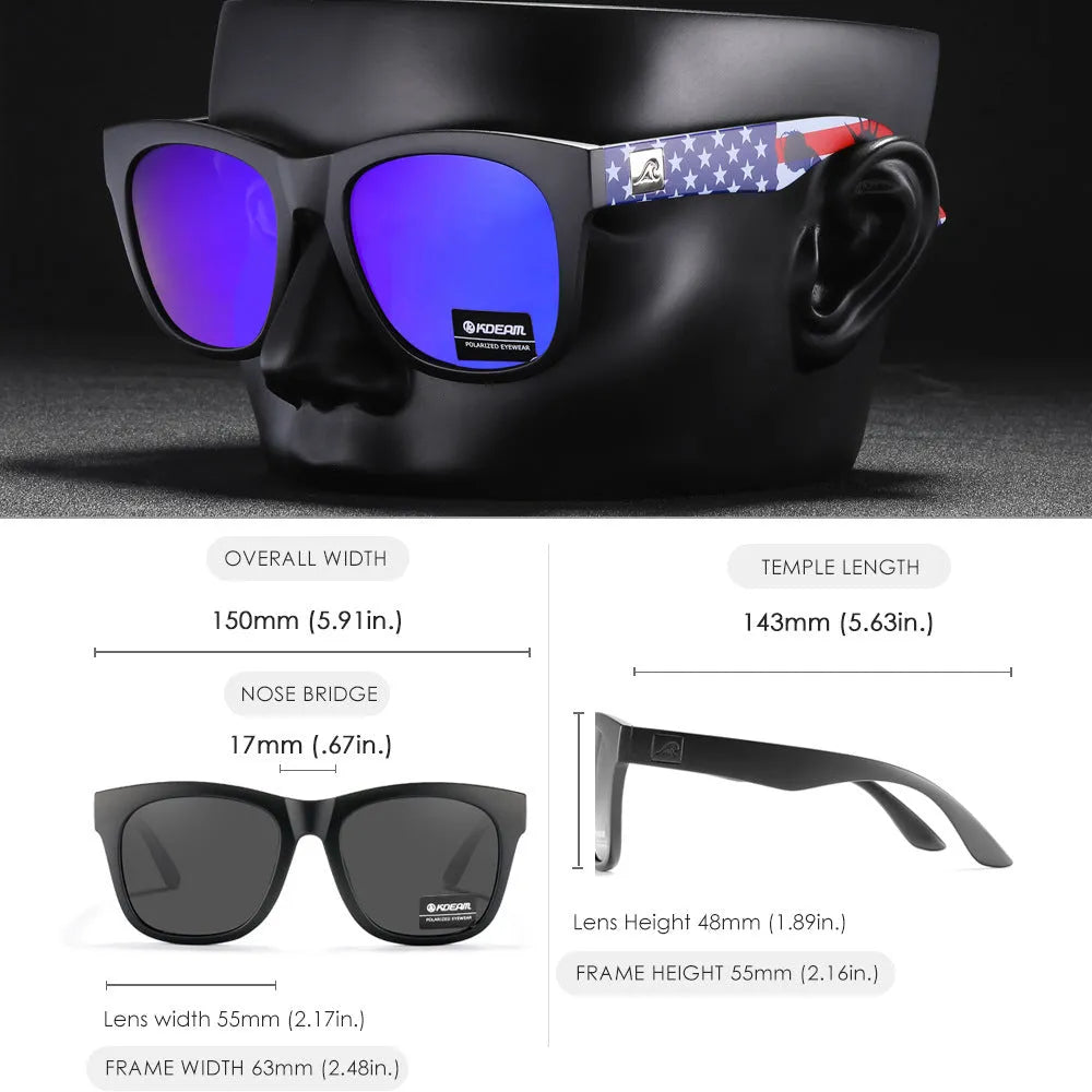 Thickened polarised sunglasses with TAC lenses and PC frame for outdoor UV protection