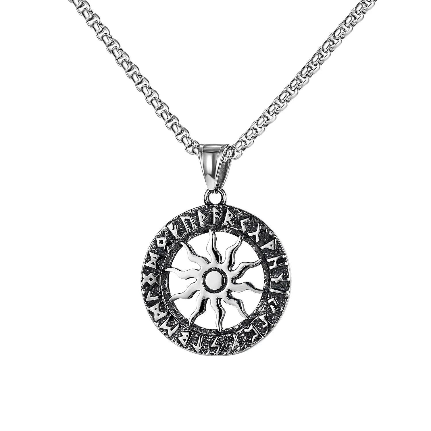 Men's stainless steel skull necklace with electroplated silver finish showing six pendant design options
