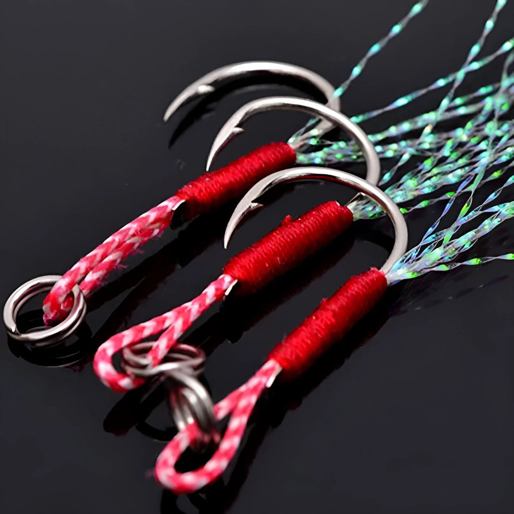 Bright wire iron plate single fishing hook for sea fishing, shown in various sizes from 9 to 14.