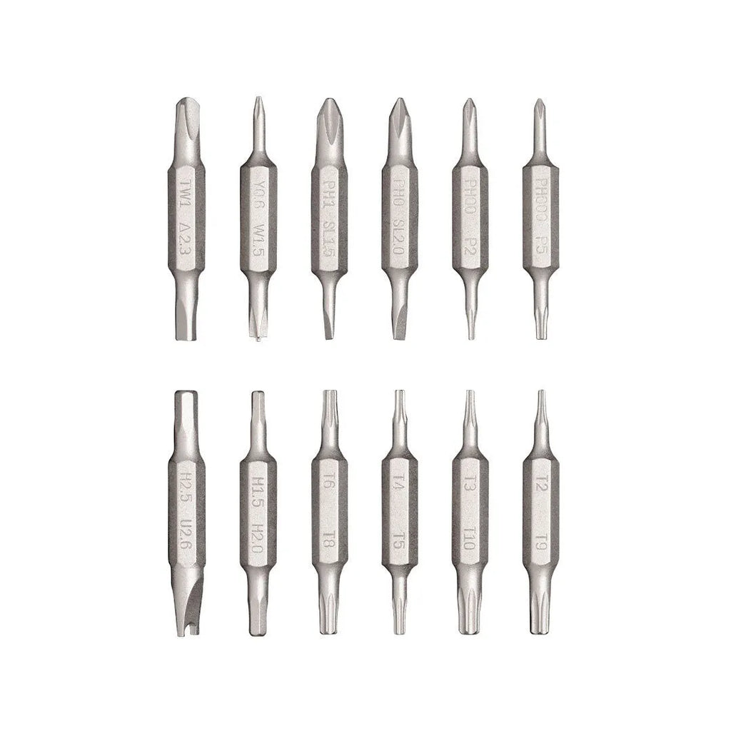 24-in-1 repair screwdriver set with magnetic bit storage for electronics disassembly