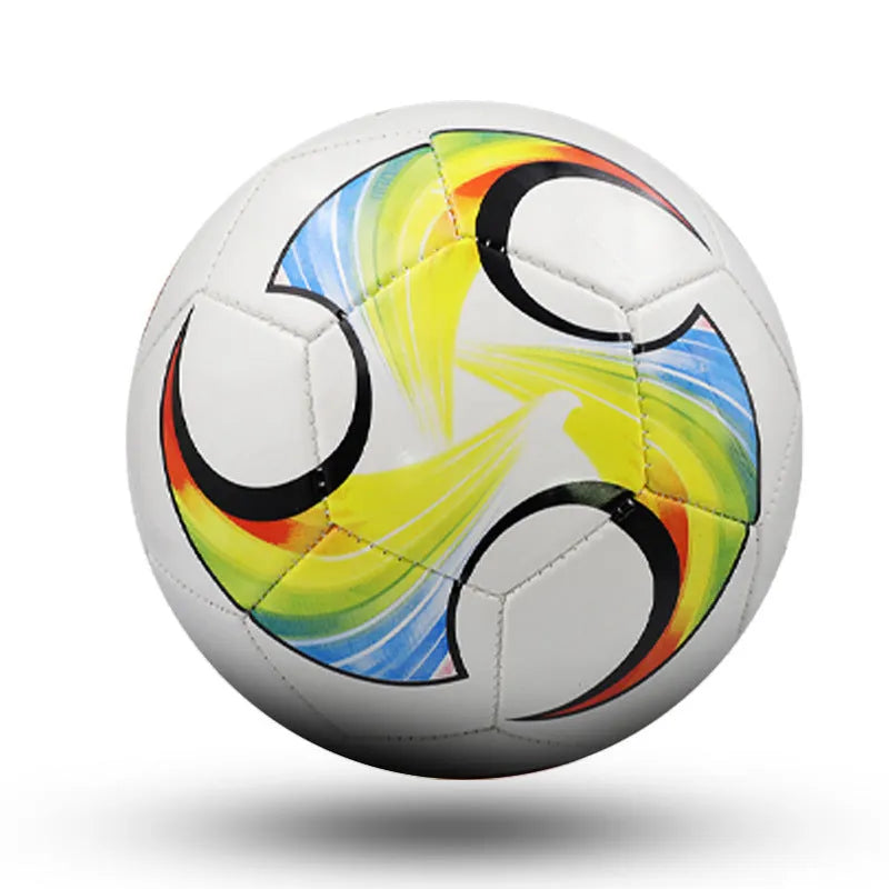 PVC football in sizes 3, 4 and 5 with machine-sewn construction for training and competition