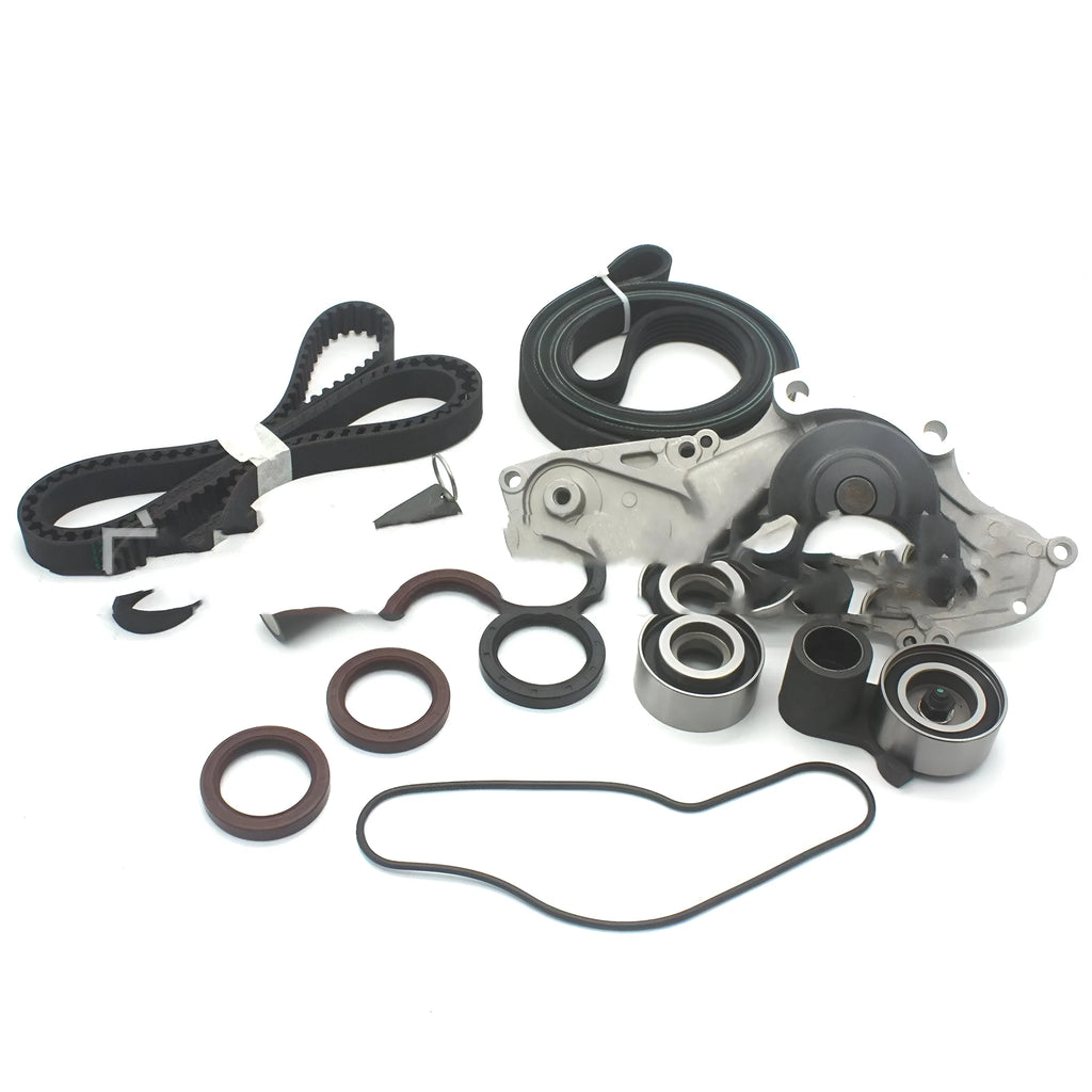 Metal automotive belt and water pump assembly component measuring 28mm by 18mm by 16mm