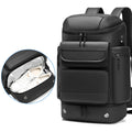 Men's large capacity waterproof shoulder bag 55cm black Niujin textile travel backpack