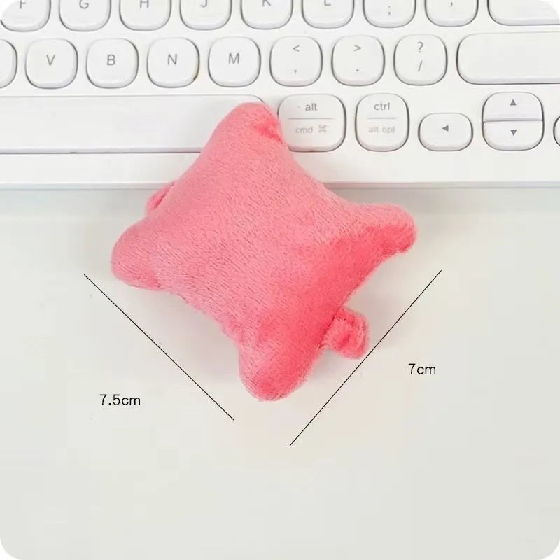 Plush wrist protector mouse pad in blue, green, or pink colours for comfortable typing support