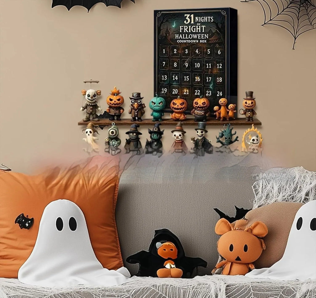 Halloween Countdown Box blind box showing horror figure advent calendar with resin crafts