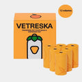 Thickened dog poo bag capsule with scented roll in strawberry, orange or cherry blossom style