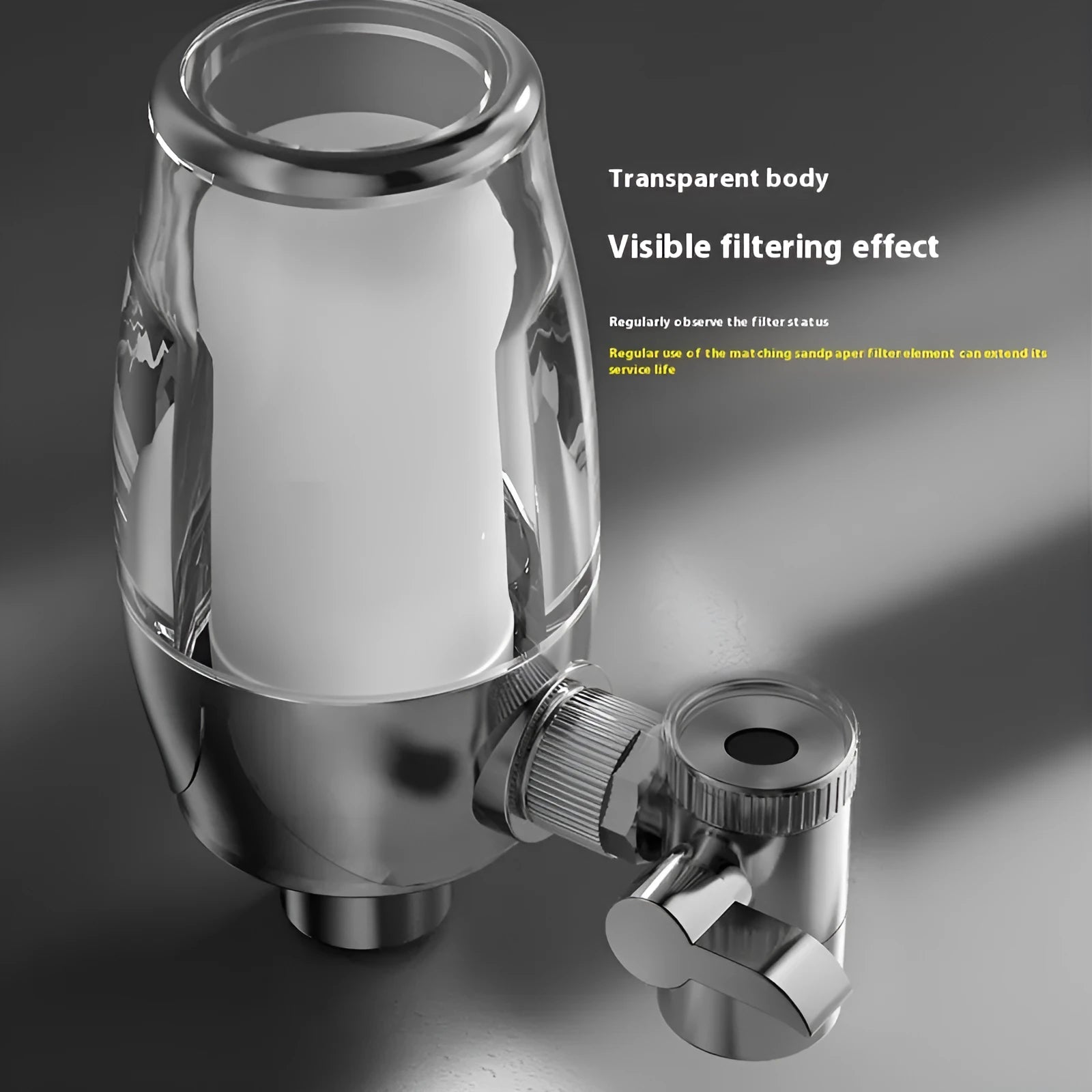Ceramic water filter element for direct tap attachment water purification system