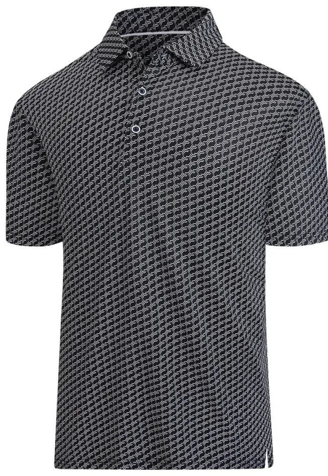 Men's 3D printing graphic short sleeve T-shirt in retro Japanese style with zip detail on mesh fabric