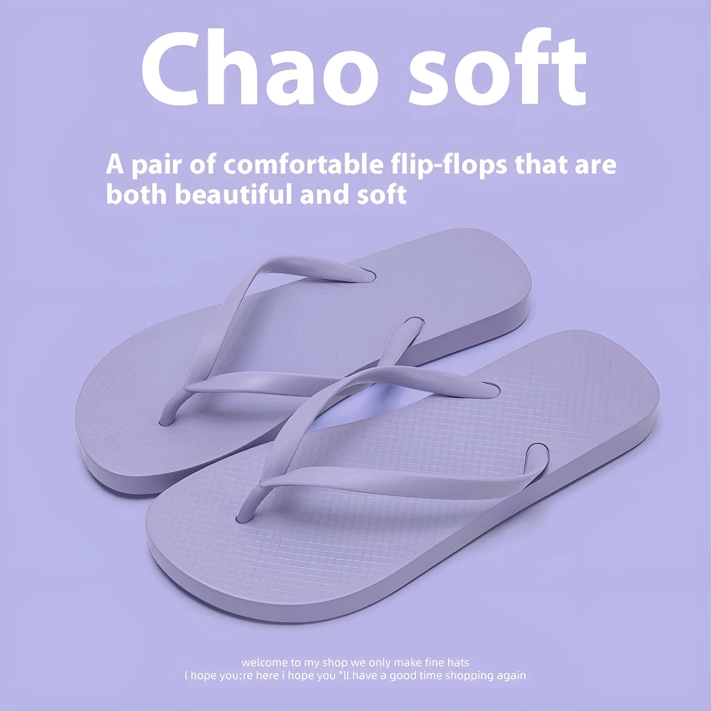Orange foldable flat slippers with a non-slip PVC sole and hollow-out breathable design