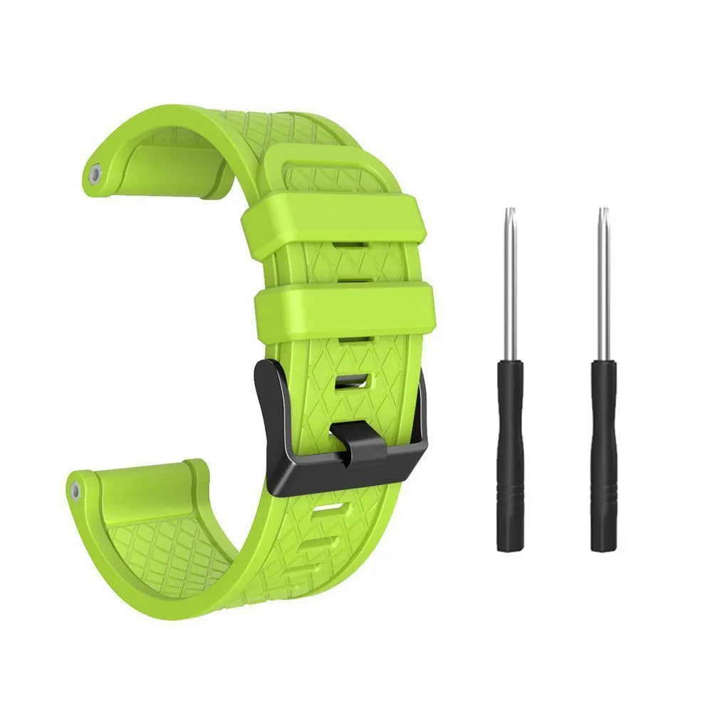 26mm black silicone watch strap with stainless steel button for Jiaming watches
