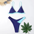 Women's European style nylon bikini set in Pattern 1 and Pattern 2 designs