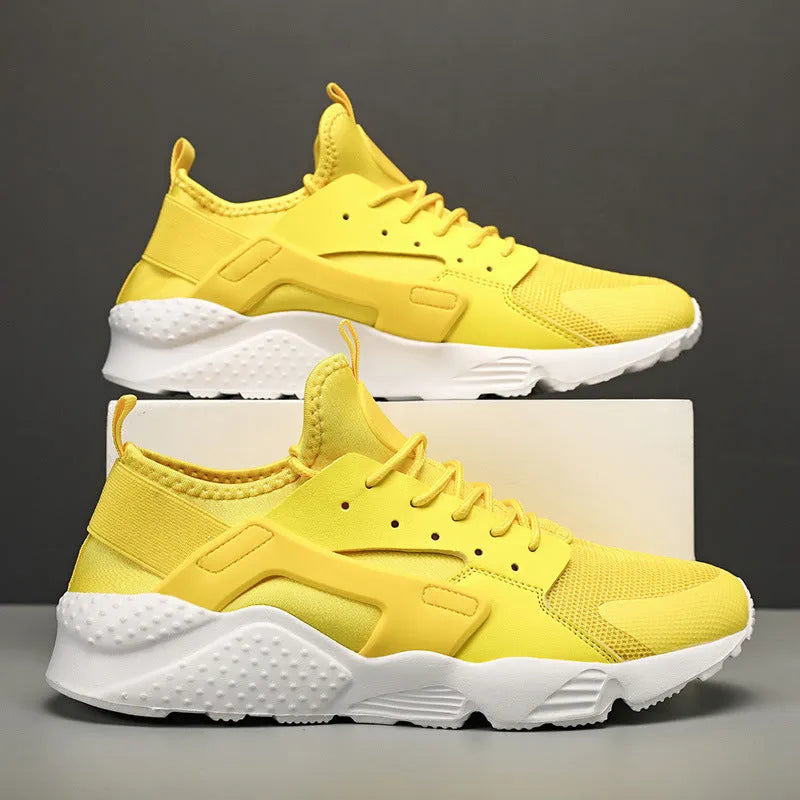 Men's low-top mesh casual shoes with cross shoulder straps and lace-up closure