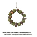 Colourful hamster chewing toy with straw ball rings and applewood rods for small pet dental health
