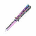 Butterfly knife car body sticker in ten colour options 01 to 10 on vehicle exterior