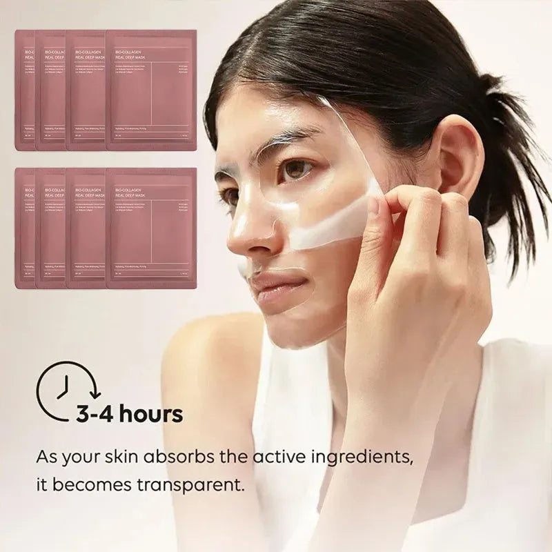 Deep Collagen Overnight Mask sheet mask with low molecular weight collagen for firming and hydrating skin, 34g