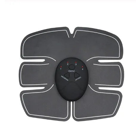 EMS hip muscle training stimulator with remote control and two gel pads in orange