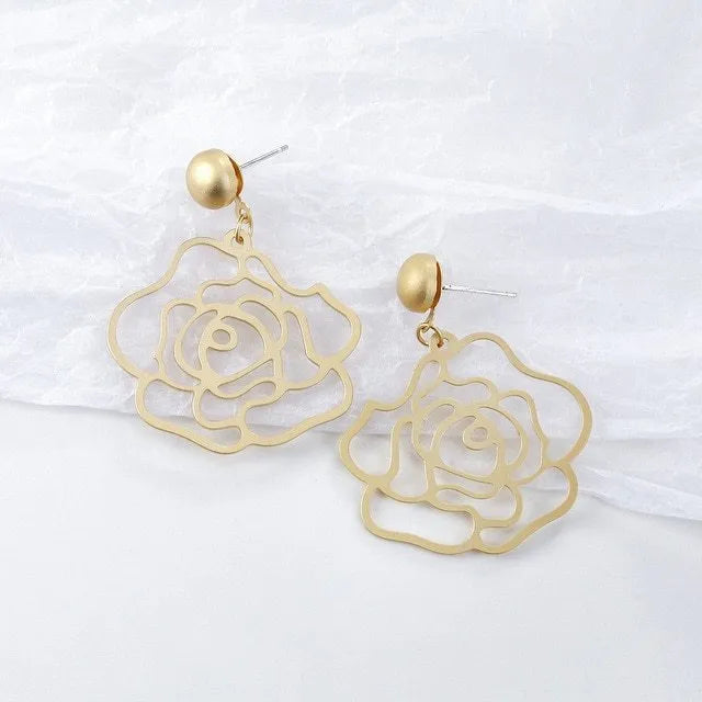 Sweet simulated pearl earrings for women gold alloy geometric shape party office leisure gift choice of 18 styles A-R