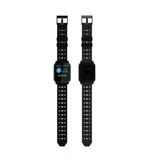 A6 colour screen smart bracelet in black, blue or orange with zinc alloy body and silicone strap
