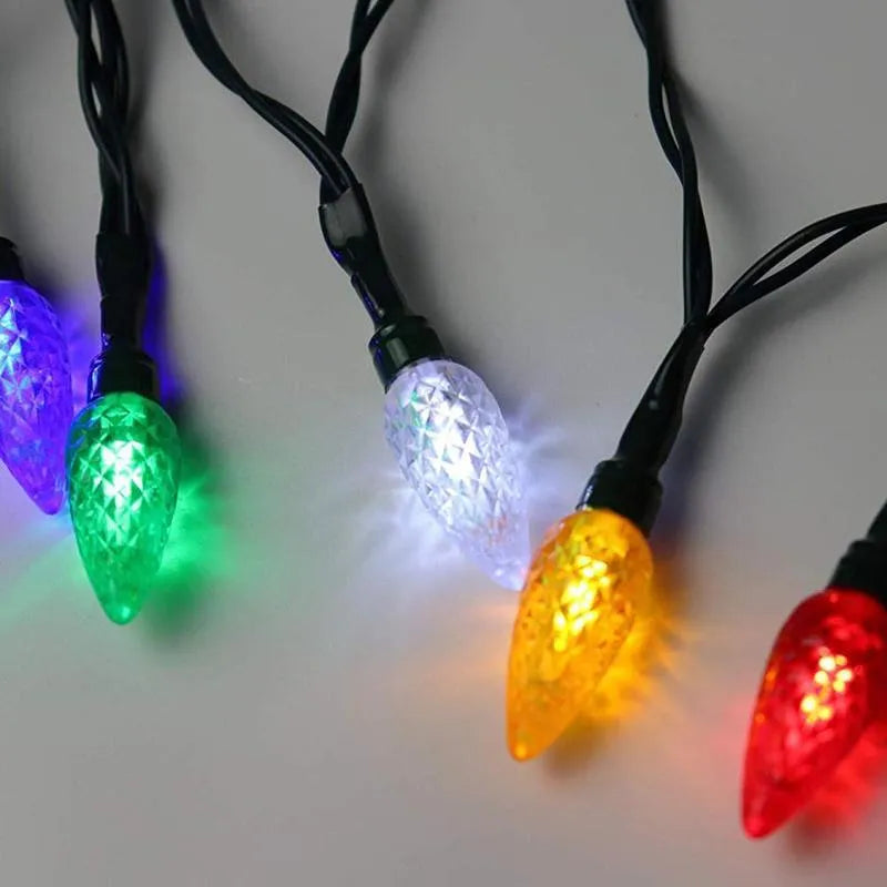USB charging cable with 10 multi-colour LED lights flashing along its length during device charging