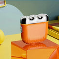 Mini electric shaver with three magnetic floating cutter heads in deep sea blue colour