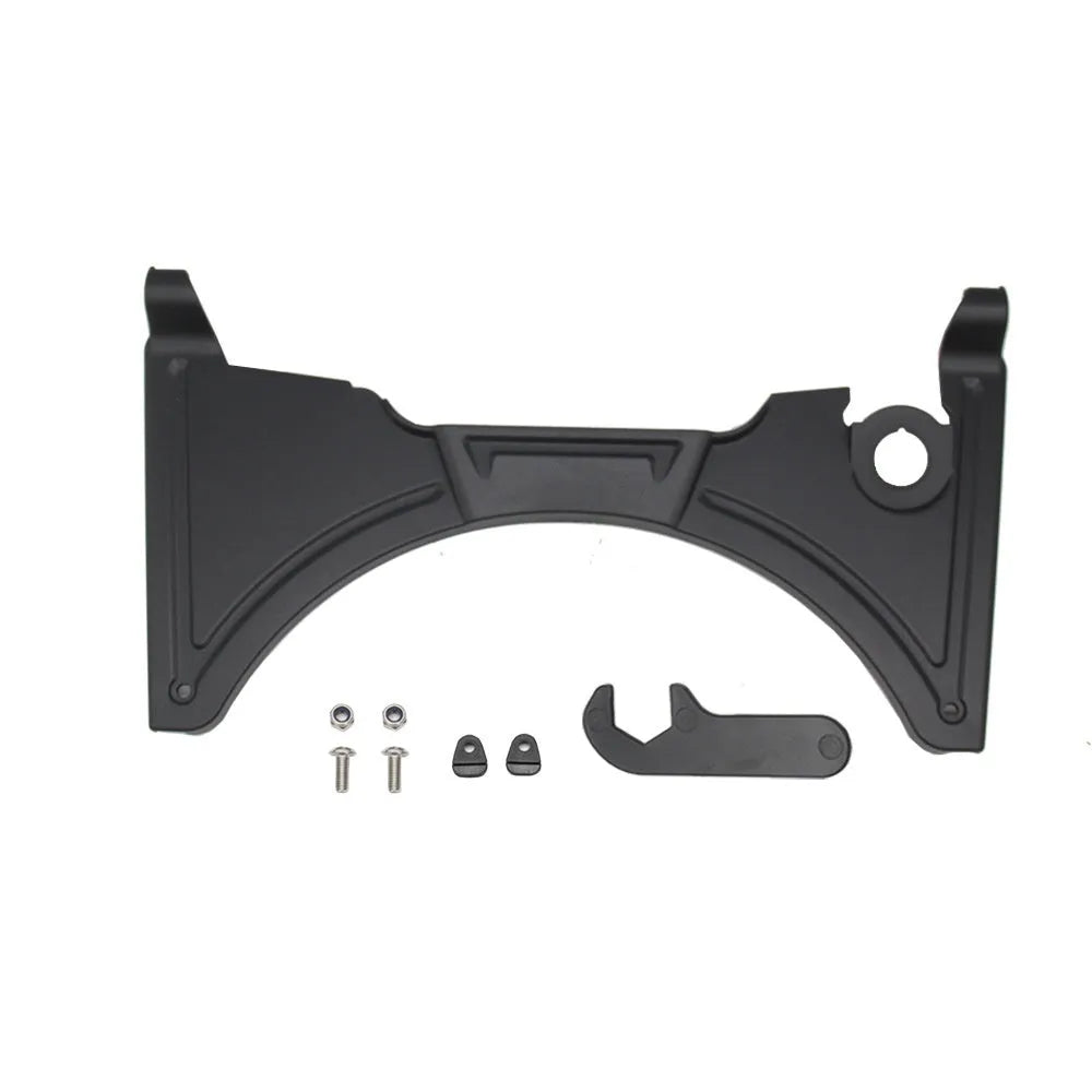 Black motorcycle cockpit fairing for BMW R1250GS and R1200GS LC adventure bikes