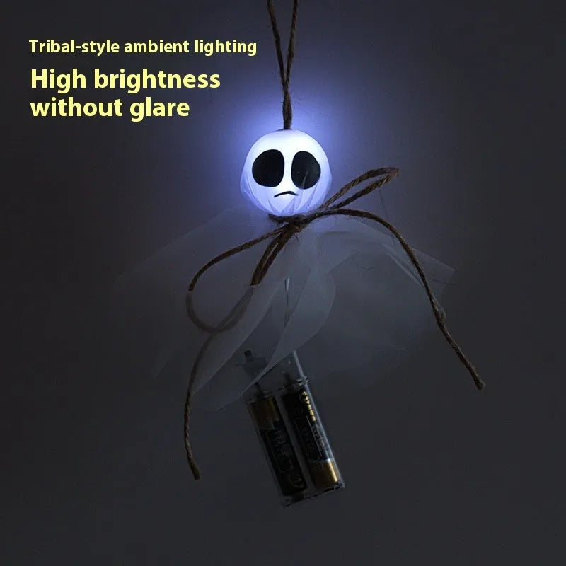 Halloween ghost LED lighting chain with colourful lights and battery box