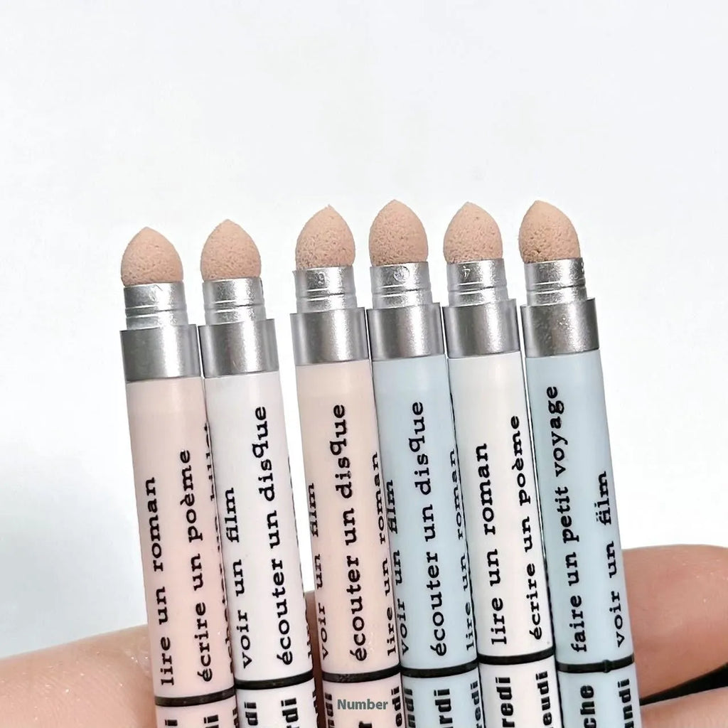 INS style waterproof 2-in-1 eyeshadow pen in six colour classifications for girls and students