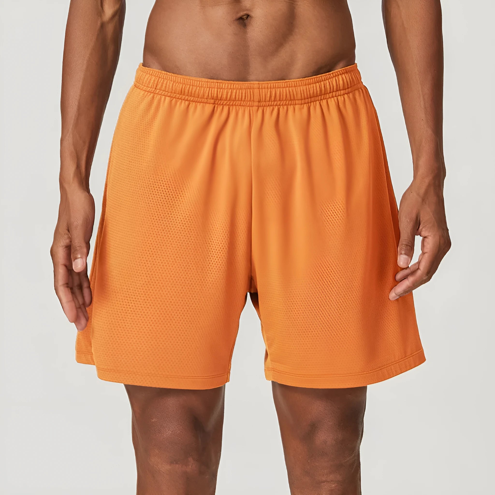 Men's quick-dry running shorts in multiple colours with double-layer construction and mid-waist design