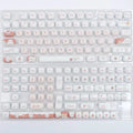 Dessert cat themed MOG round keycap set for mechanical keyboards showing cartoon character artwork.