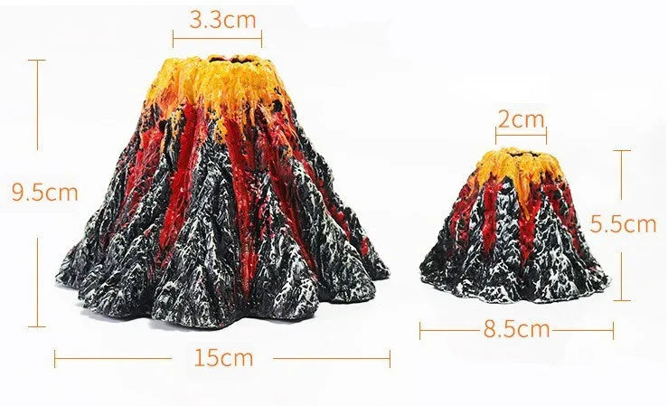 Fish tank creative ornament volcano package - resin stone cave for aquarium hiding and breeding, textured finish