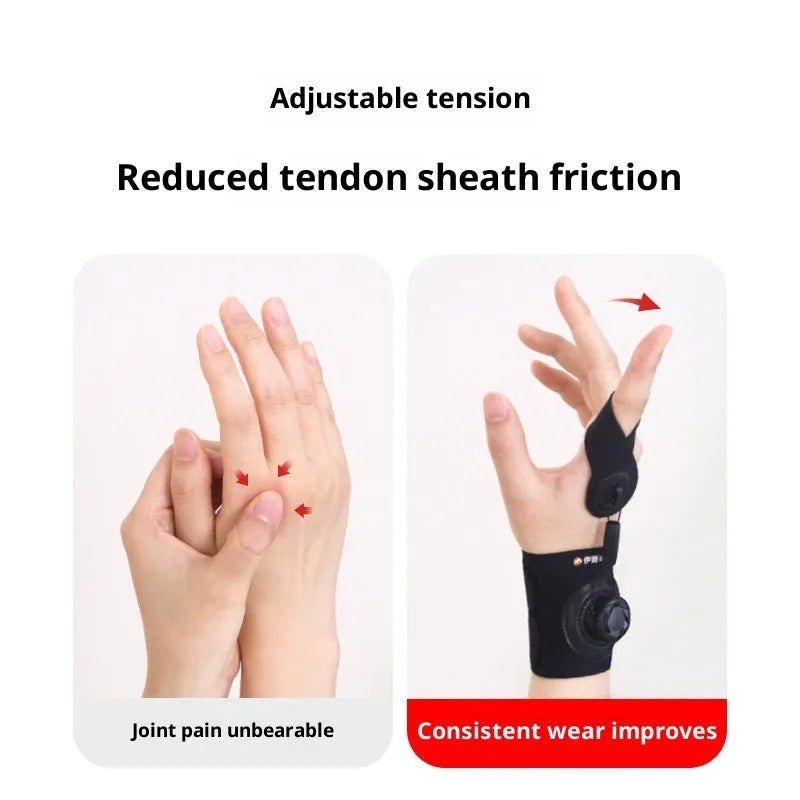Rotating trigger finger corrector for adult left or right hand, five-finger universal design, S and M sizes