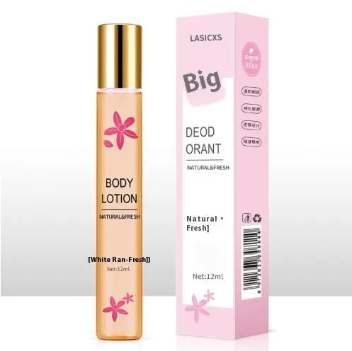 Mengxilan deodorant roll-on 12ml antiperspirant in green and pink, portable size with ball applicator