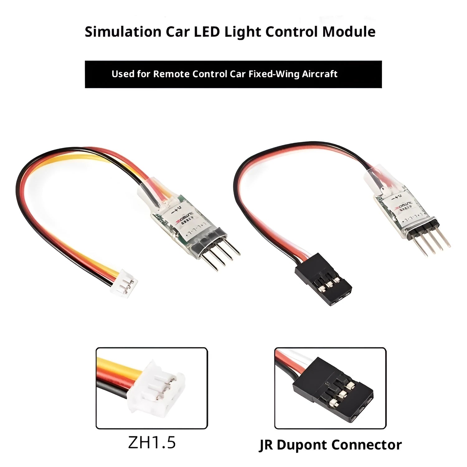 Car lamp model remote control cable with small white head plug connector on white background