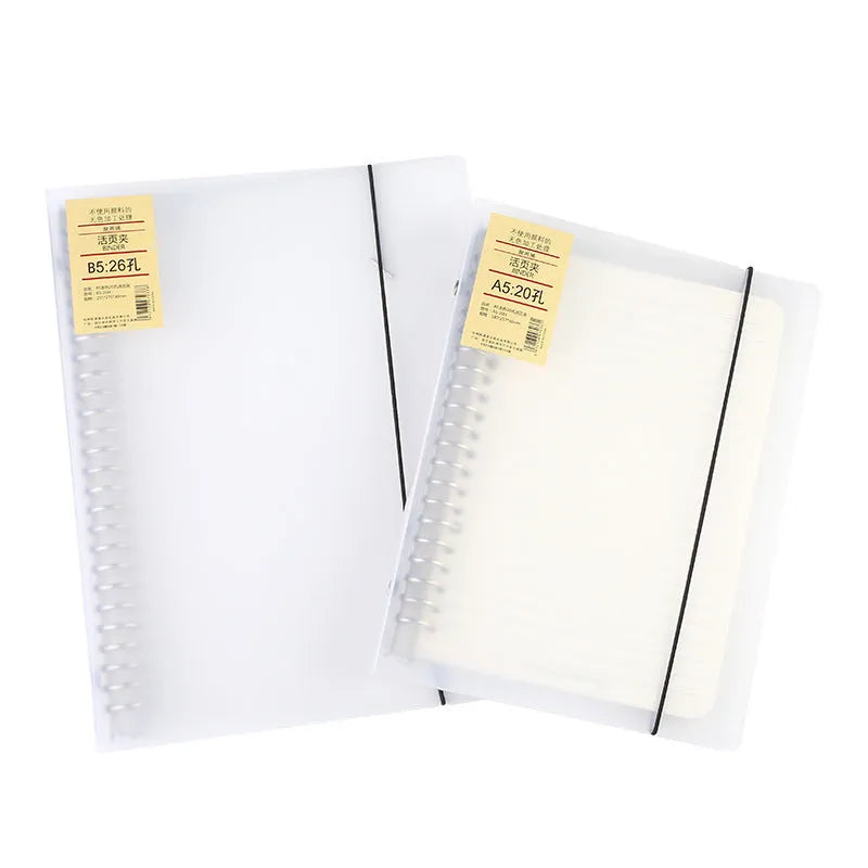 Class Notepad A5 26-hole loose-leaf binder with horizontal line paper and PP matte cover