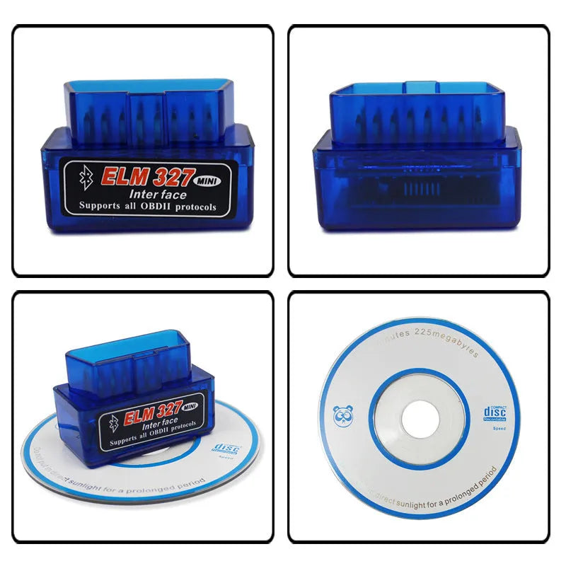 ELM327 mini OBD2 Bluetooth car diagnostic scanner with Android and Windows compatibility