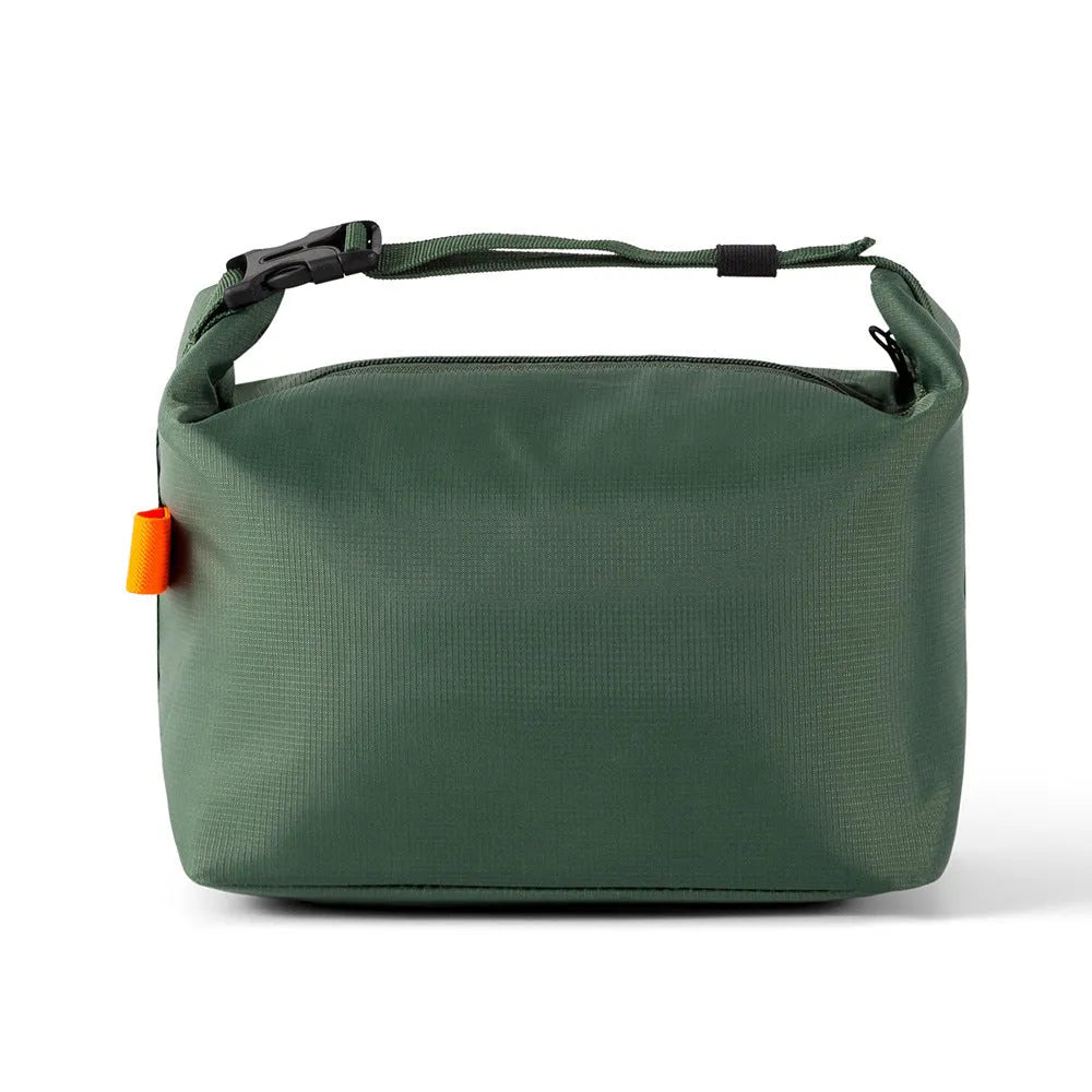 Japanese-style insulated lunch bag in waterproof Oxford cloth showing Army Green colour option