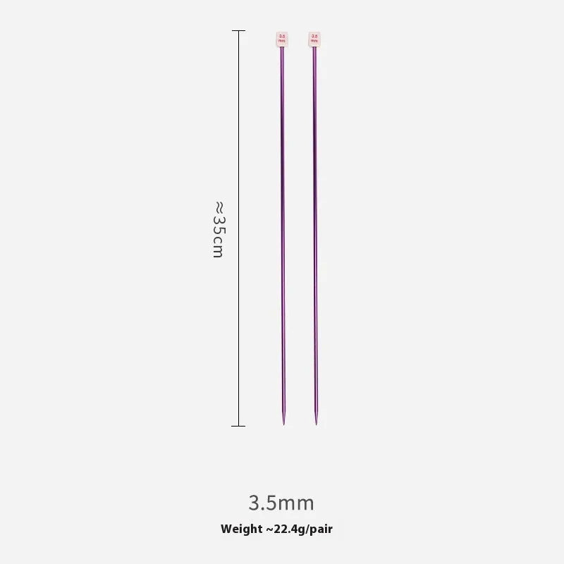 Lengthened crochet hook set with protective caps showing 14 different sizes from 2.0mm to 10.0mm
