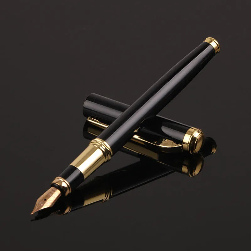 Metal ballpoint pen with 0.5mm fine tip in black and red colour options