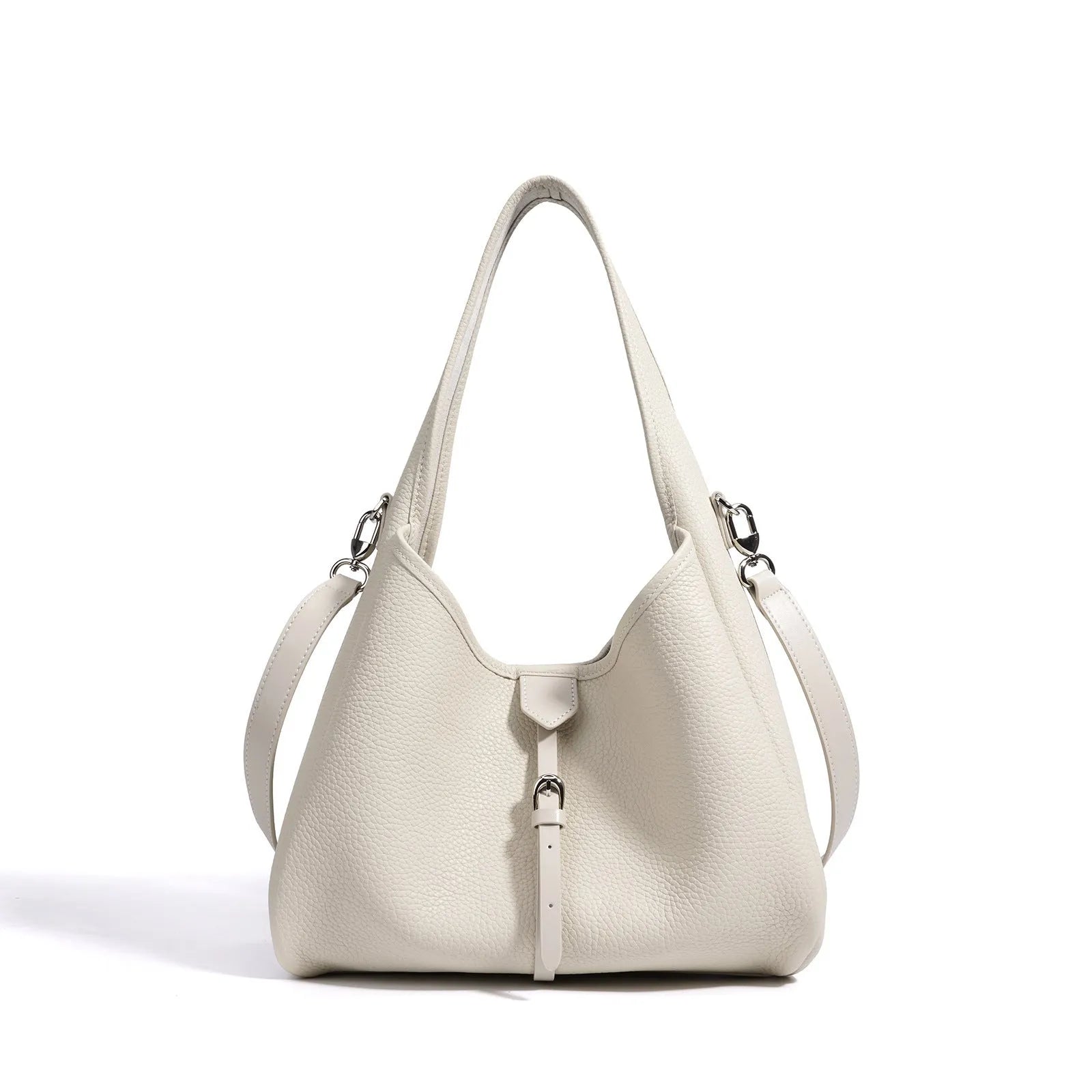 Fashion minimalist single shoulder crossbody handbag in genuine leather bucket shape for women daily wear
