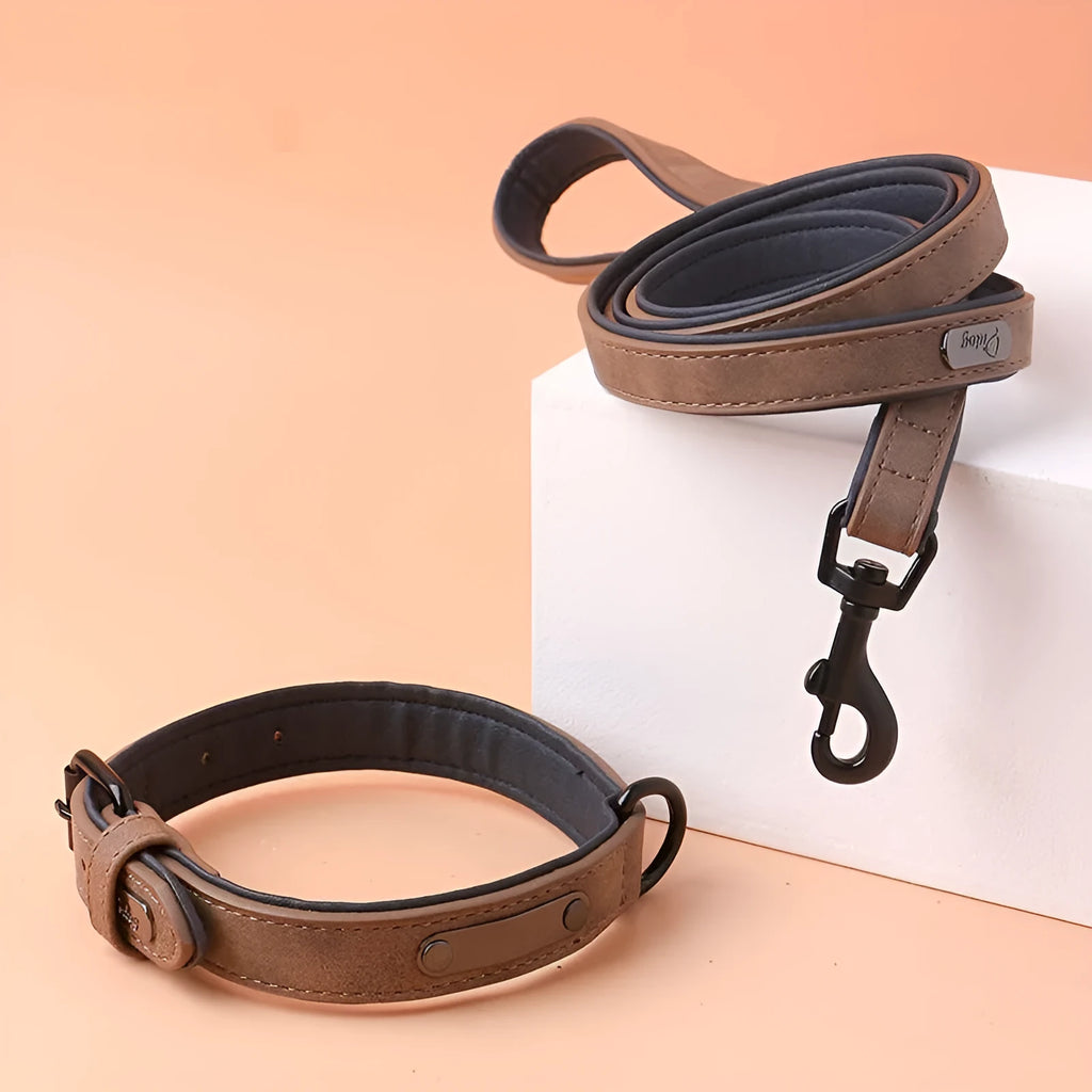 Adjustable dog collar in purple with anti-loss design and durable double-layer construction