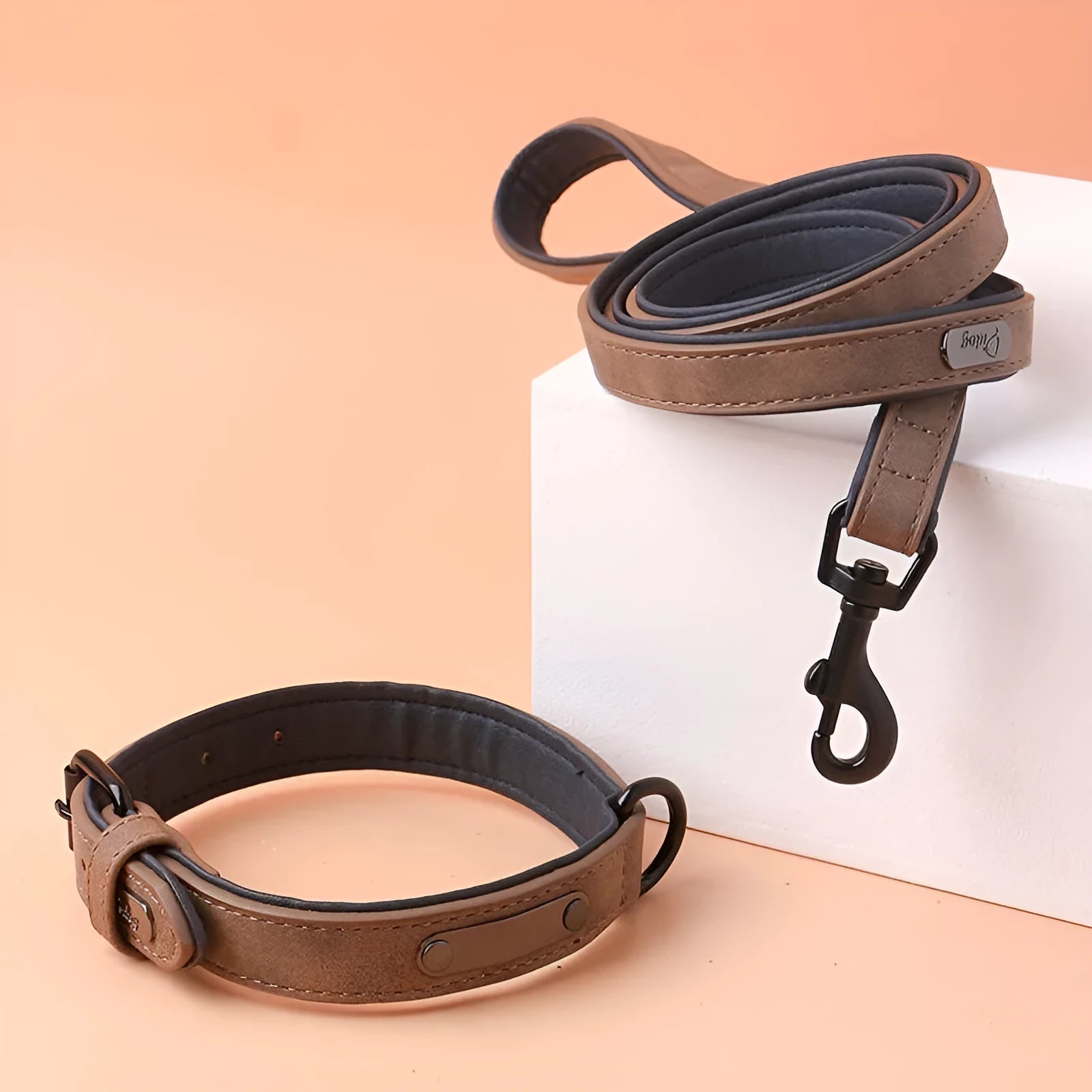 Adjustable dog collar in purple with anti-loss design and durable double-layer construction
