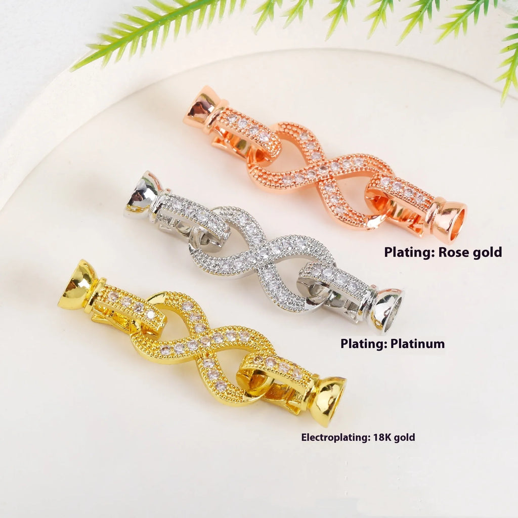 Small gold-plated necklace buckle clasp for DIY jewellery making