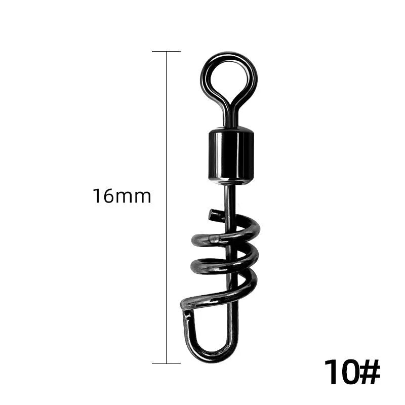 Stainless steel fishing swivel connector with 8-shaped ring and multiple colour options