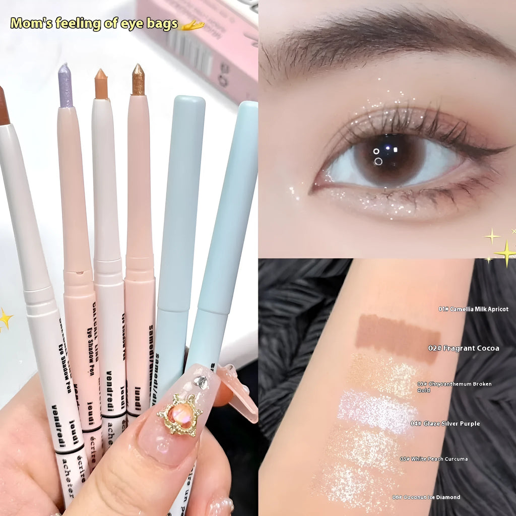 INS style waterproof 2-in-1 eyeshadow pen in six colour classifications for girls and students