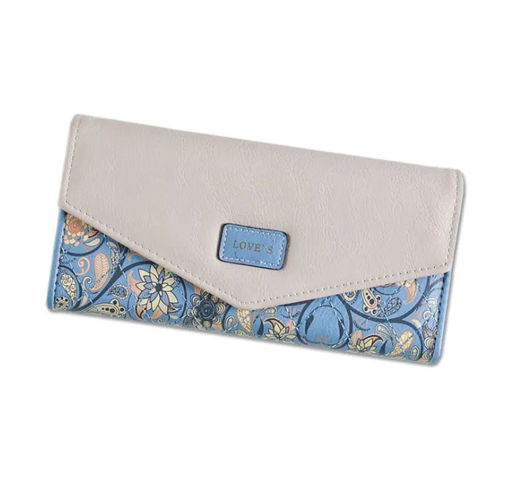 Student wallet with buckle closure and three-fold design in multiple colour options