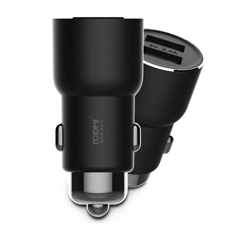 Black Ruimi 3S Music Bluetooth Car Charger for USB phone charging and audio playback.