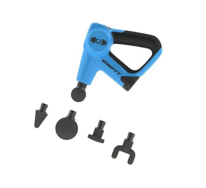 Plastic muscle relaxation massager fascia gun in blue for post-workout recovery